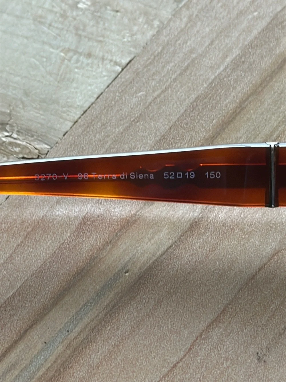 Persol Women's Amber Tortoiseshell Rectangle Glasses 3270-V 96 Terra di Siena